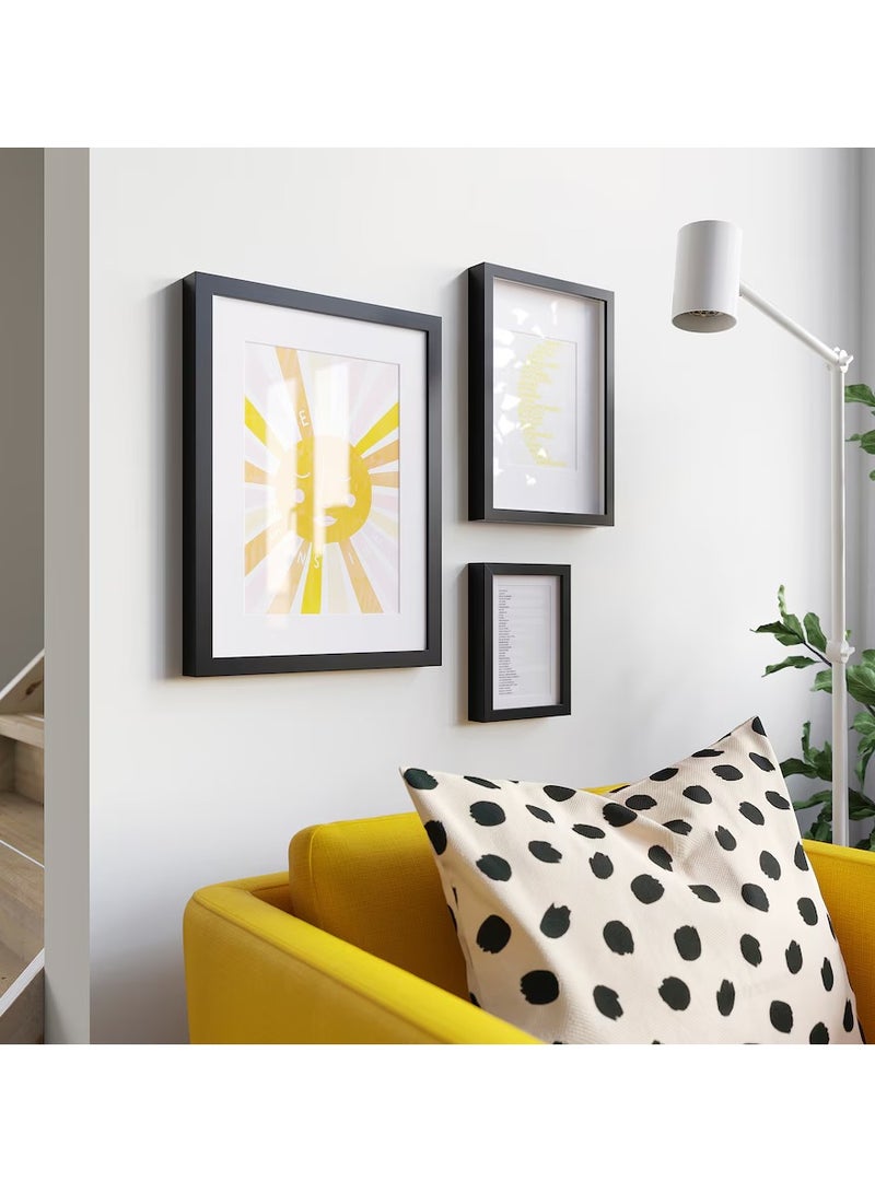 Selecto Hub Wall Picture Frame, Wall Hanging Photo Frame, Mounted Frame for Home, Office (Plastic & Fibreboard) Black 21 x 30 cm - Image 3