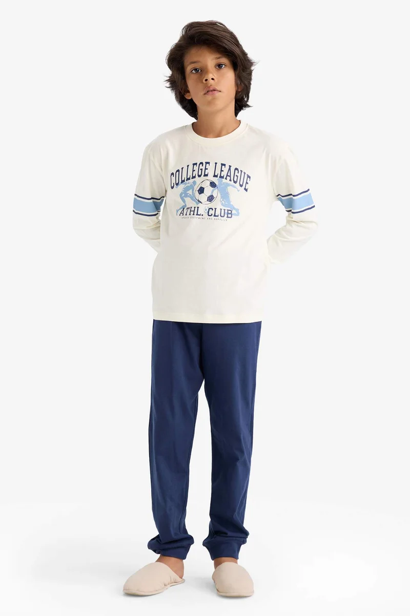 ديفاكتو Boy Printed Top Bottom 2 Piece Pajama Set