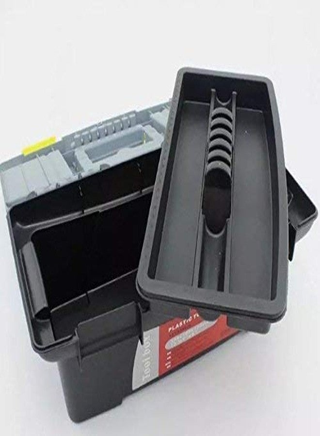 Toriox Plastic Multipurpose Carry to Hardware Storage Toolbox Organizer with Removable Tray for Hand Tool Kit, Accessorise (Yellow and Black) - Image 4