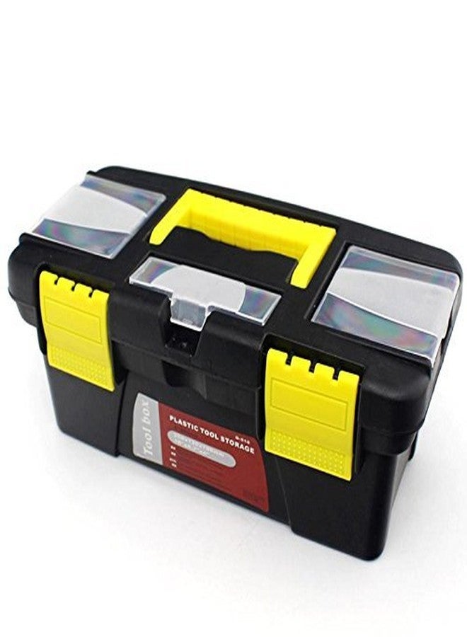 Toriox Plastic Multipurpose Carry to Hardware Storage Toolbox Organizer with Removable Tray for Hand Tool Kit, Accessorise (Yellow and Black)