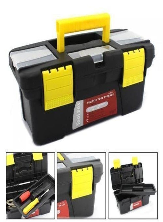 Toriox Plastic Multipurpose Carry to Hardware Storage Toolbox Organizer with Removable Tray for Hand Tool Kit, Accessorise (Yellow and Black) - Image 5