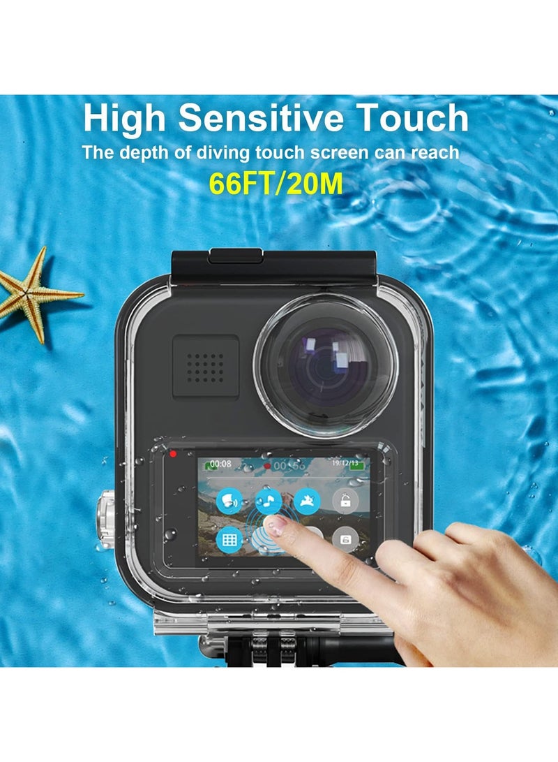 General Gopro Max Sports Camera Waterproof Case, Underwater Diving Protective Case 45M/148FT with Touch Screen Bracket Accessories  - Image 3