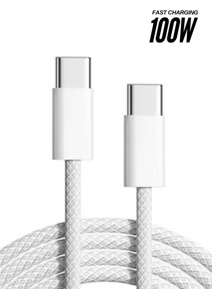 بريميم أبل شحن رسمي USB يكتب - C إلى يكتب - C للشحن فائق السرعة، بطول 1 متر، لأجهزة آيفون 17 وآيفون 16 وآيفون 15 وآيباد وماك بوك وسامسونج. - Image 1