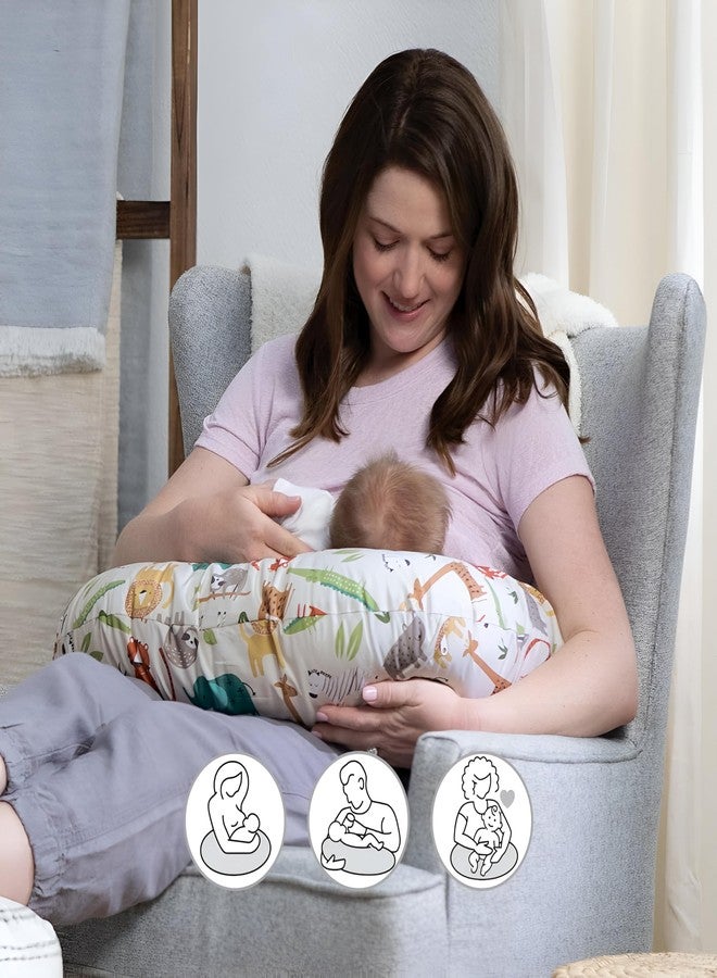 Windson Craft Adjustable Baby Breast Feeding Pillow, Nursing Pillow, Maternity Feeding Pillow with Detachable Cover 0-24 Months Breastfeeding 24 x 22 x 6 inches (Neutral Jungle Colors) - Image 3