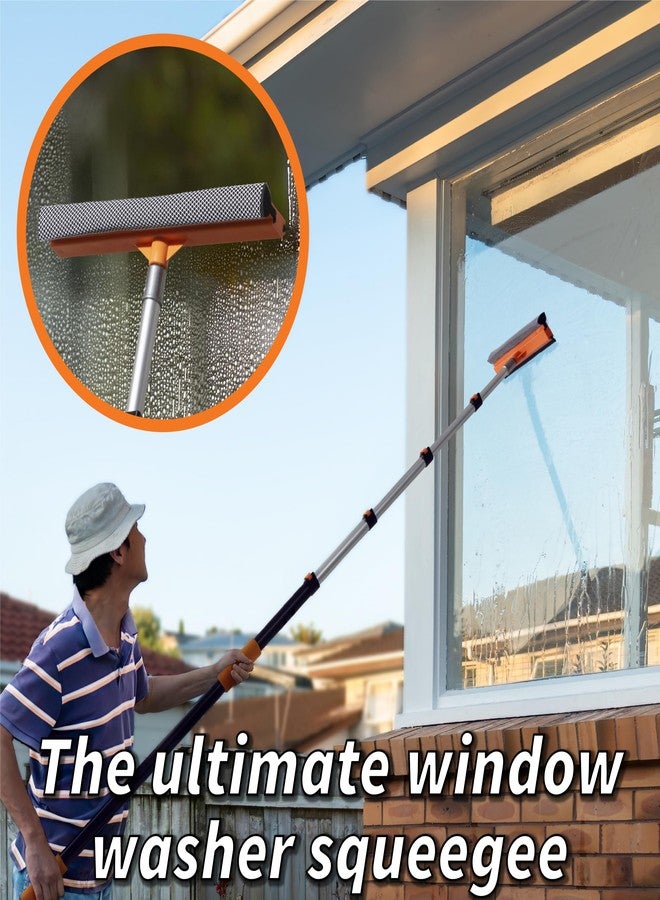 EXTEND-A-REACH 4-12 ft Window Washer Squeegee Kit with Extension Pole (20+ Foot Reach) // Long Handle Squeegee for Window Cleaning & Car Cleaning Multi-Use//Telescopic Professional Window Cleaning Squeegee for Home - Image 4