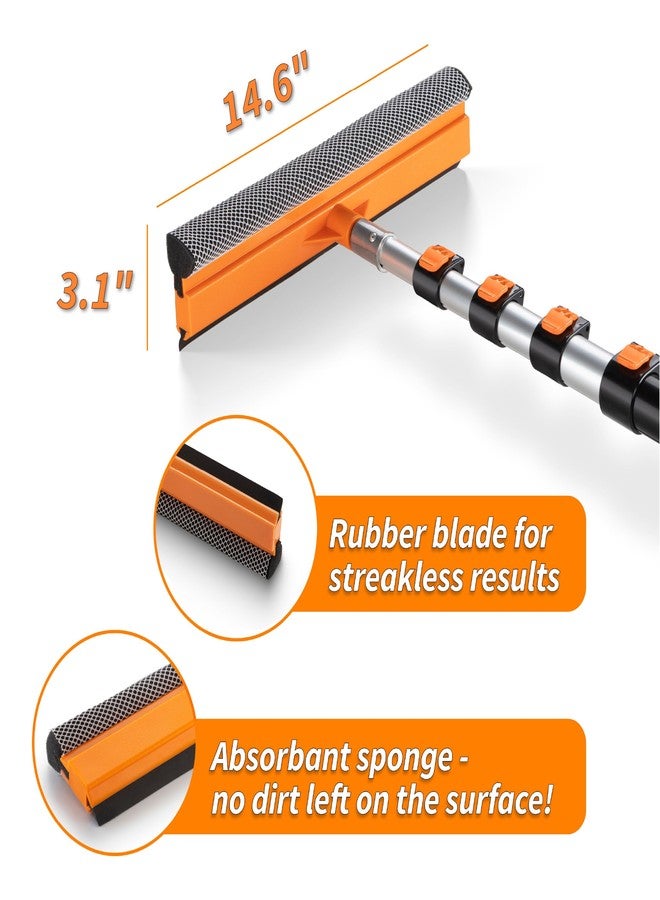 EXTEND-A-REACH 4-12 ft Window Washer Squeegee Kit with Extension Pole (20+ Foot Reach) // Long Handle Squeegee for Window Cleaning & Car Cleaning Multi-Use//Telescopic Professional Window Cleaning Squeegee for Home - Image 5