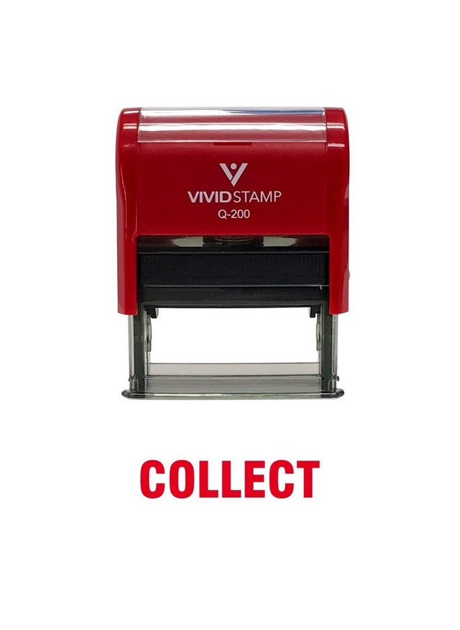 Vivid Stamp Collect Self Inking Rubber Stamp (Red Ink) - Medium 