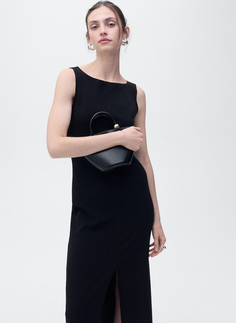 MANGO Boat-Neck Knitted Dress  - Image 4