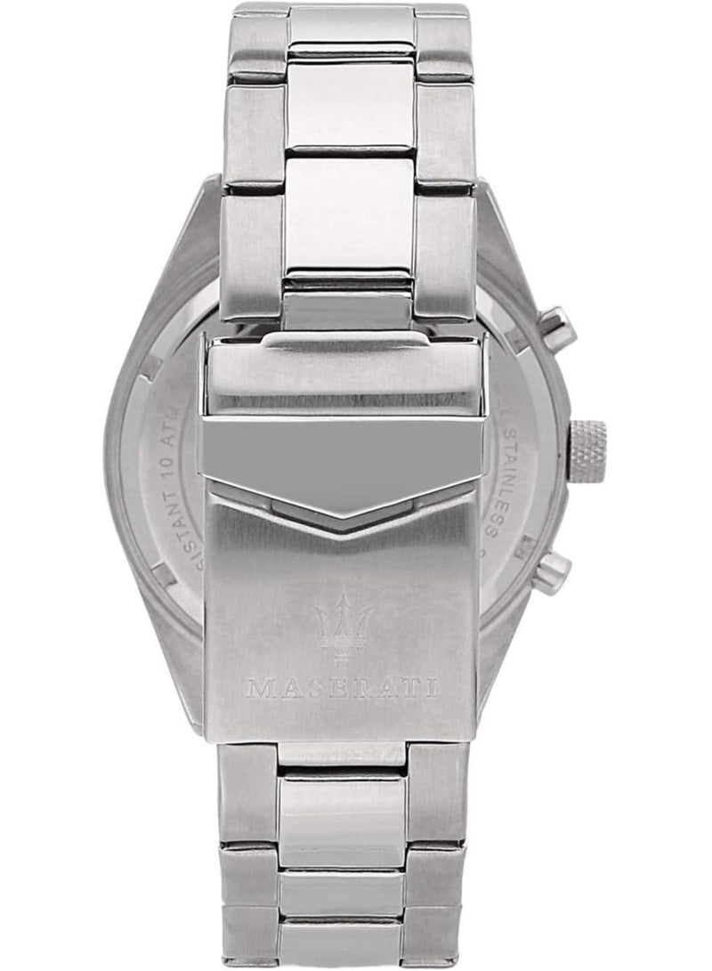 مازيراتي ساعة كومبيتيزيوني للرجال بمينا زرقاء وسوار من الفولاذ المقاوم للصدأ R8853100013 - 43 مم - Image 3