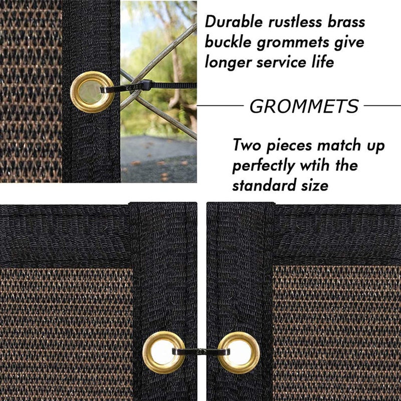 UPGRADE Privacy Screen Fence 6' x 50' Commercial Shade Cover with Brass Grommets Heavy Duty Perfect for Outdoor Back Yard-Mocha, Customizable - Image 4