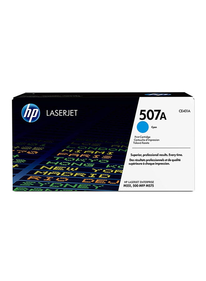HP خرطوشة مسحوق حبر نافثة لطابعة ليزر أصلية 507A أزرق سماوي - Image 2