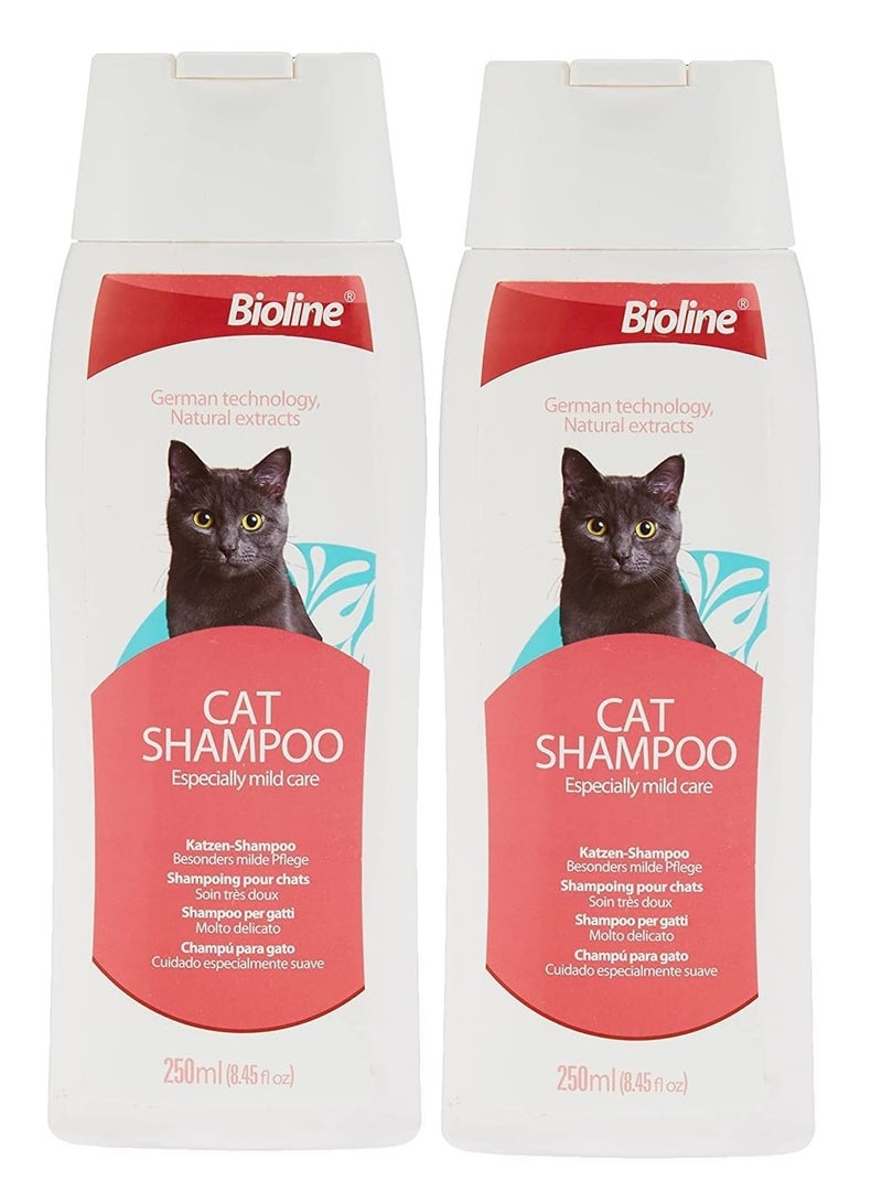 Bioline Mild Care Cat Shampoo Chamomile With Lavender 2X250ml - Image 1
