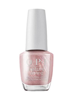 OPI Nature Strong Nail Lacquer - Intentions Are Rose Gold, Metallic Pink, 15Ml  - Image 1