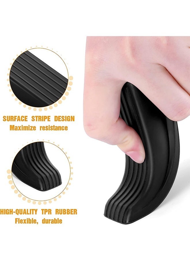 Generic Door Stopper, Rubber Hook Type Door Stopper, Door Stop Works on All Floor Surfaces, Control The Size of The Door Gaps and Prevent The Lock-Outs Door Stop Wedge (Black+Brown)  - Image 4