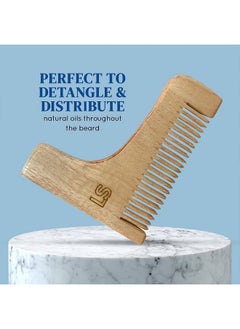 LetsShave Wooden Beard Comb For Men | Beard Styling Tool, Shaping & Styling Your Beard, Pocket-Friendly, Anti Bacterial & Anti Dandruff  - Image 3