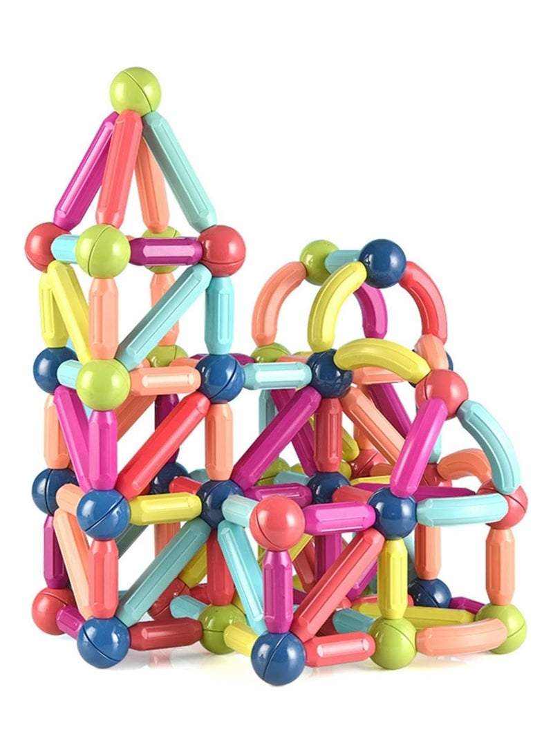 Generic Magnetic Building Sticks and Balls Toy for Kids – STEM Educational Construction Set – 3D Colorful Blocks for Creativity & Learning - 42 pcs - Image 1