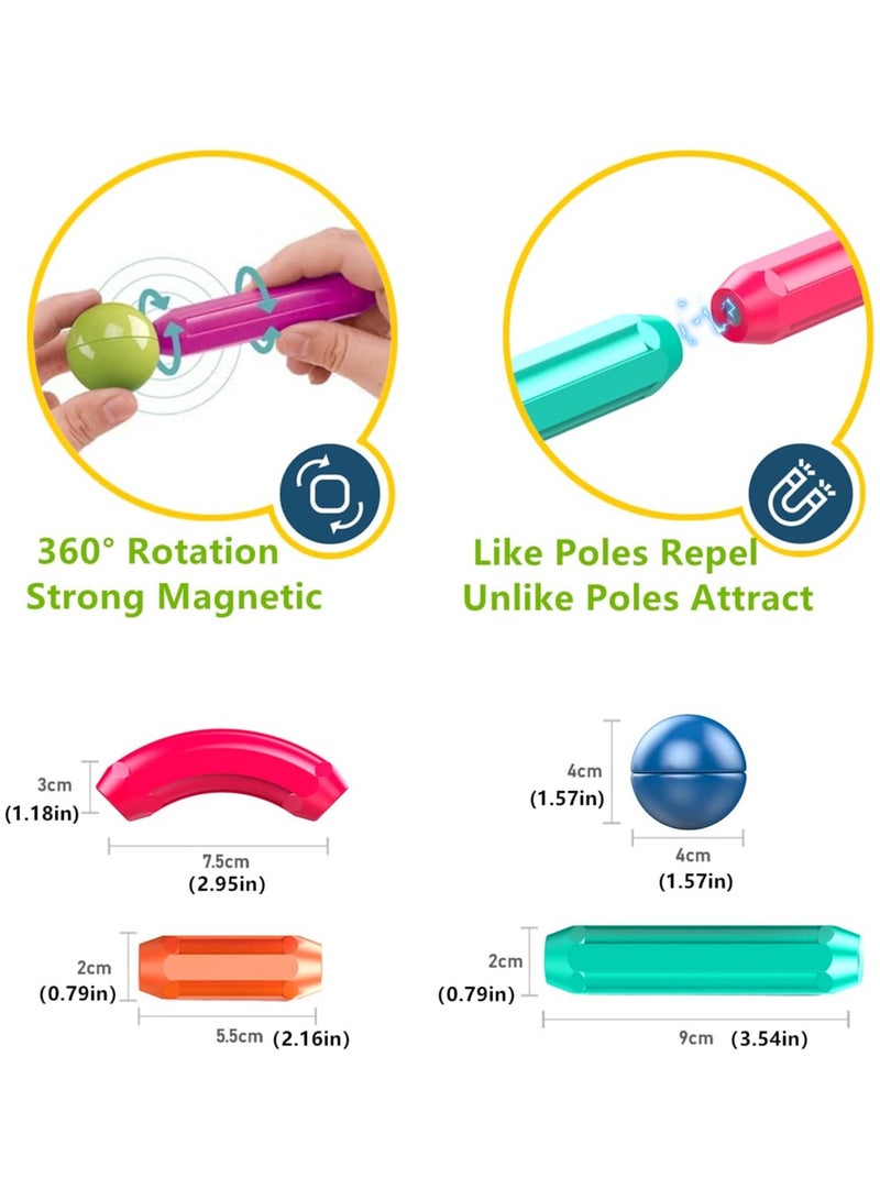 Generic Magnetic Building Sticks and Balls Toy for Kids – STEM Educational Construction Set – 3D Colorful Blocks for Creativity & Learning - 42 pcs - Image 4