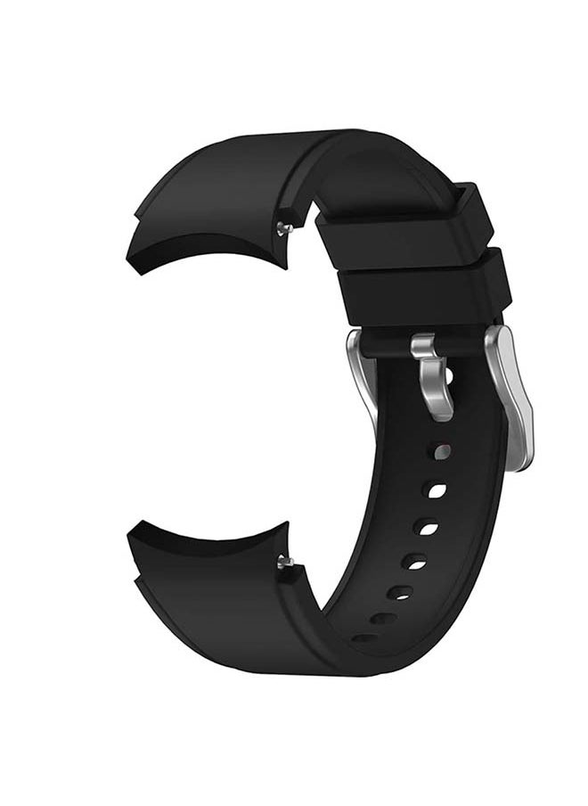TWEGGON Silicone Strap 20mm Compatible with Samsung Galaxy Watch 7/Watch 6/Watch 5/Watch 4 Black  - Image 2