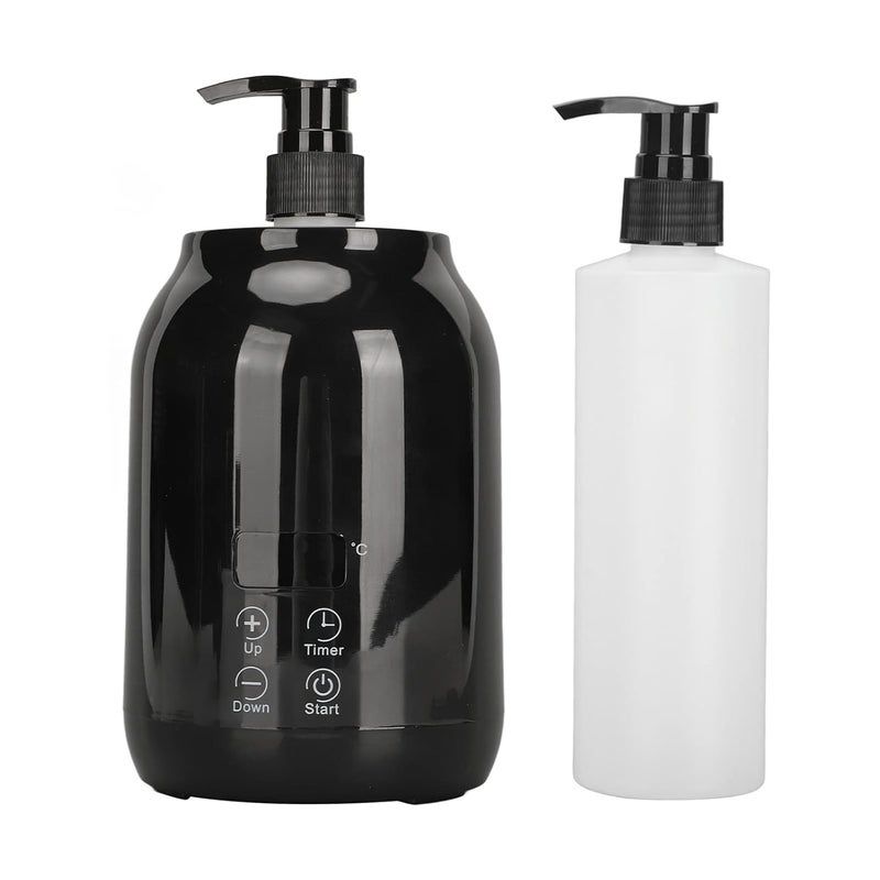 Massage Oil Warmer Bottle, Essential Oil Heater LED Display Temperature Adjust Single Massage Oil Bottle Warmer Electric Lotion Warmer Dispenser Heater for Salon Barber Shops - Image 1