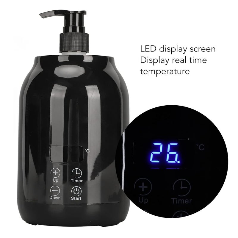Massage Oil Warmer Bottle, Essential Oil Heater LED Display Temperature Adjust Single Massage Oil Bottle Warmer Electric Lotion Warmer Dispenser Heater for Salon Barber Shops - Image 4