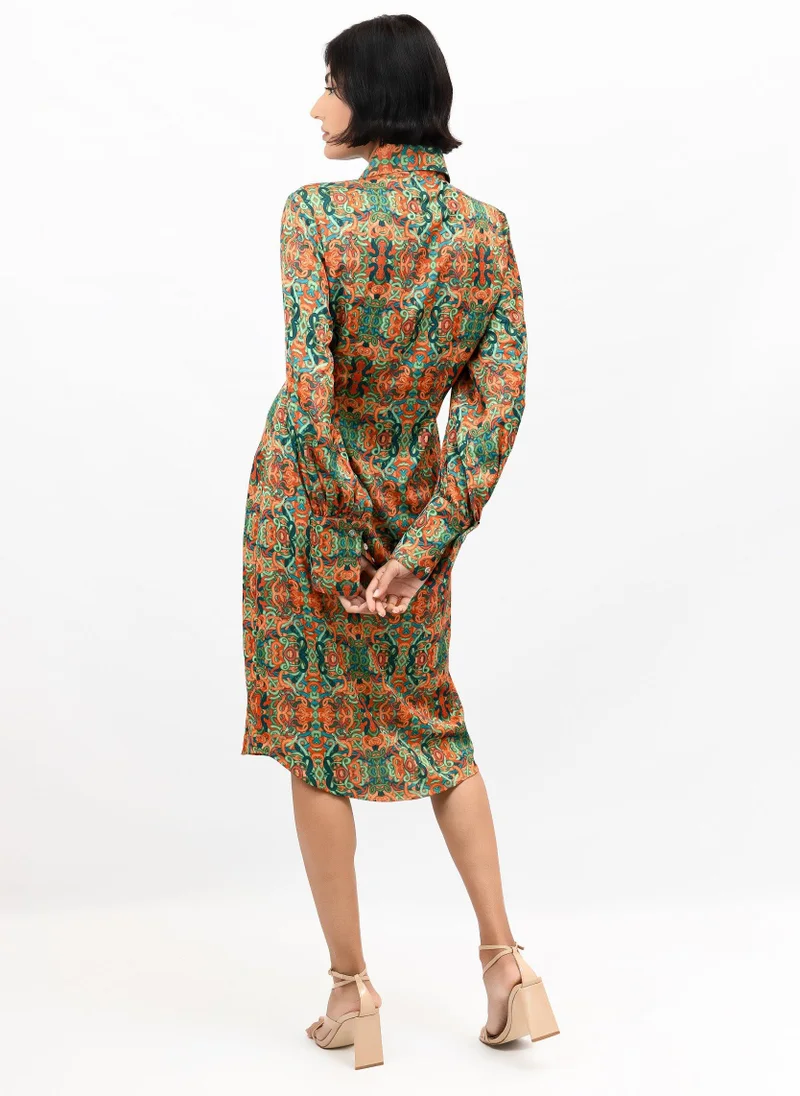 Janara Jones  Snakes Satin Jessica Shirt Dress for Women | Best Price UAE