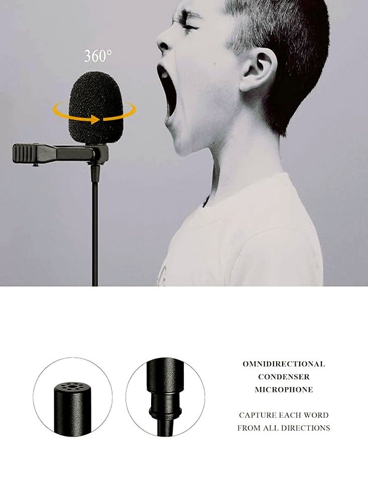 BOYA Microphones BY-M1 Compact Smartphone Camera DSLR Lavalier Microphones for iPhone Android Samsung Sony Nikon (19.7ft) - Image 2