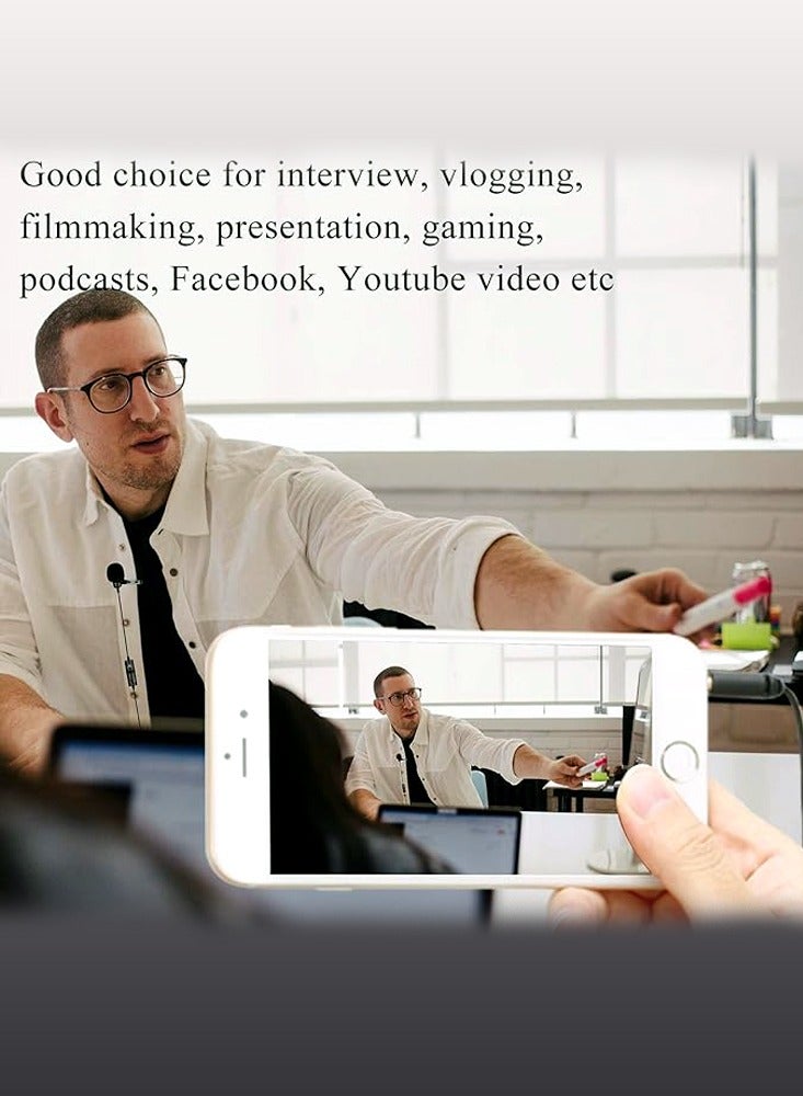 BOYA Microphones BY-M1 Compact Smartphone Camera DSLR Lavalier Microphones for iPhone Android Samsung Sony Nikon (19.7ft) - Image 5