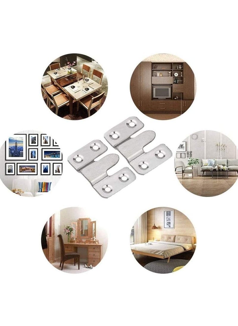 8 Pairs Stainless Steel Heavy Duty Photo Frame Hook Picture Hanger for Large Picture Display Art Gallery Wall Mount Hardware - Image 4