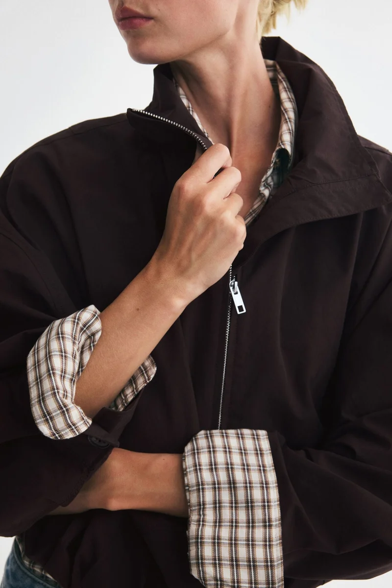 H&M  Oversized bubble-hem jacket for Women | Best Price UAE