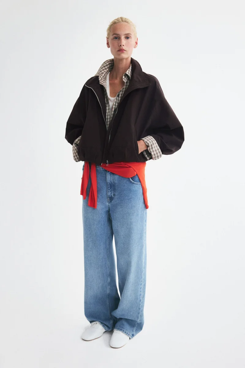 H&M  Oversized bubble-hem jacket for Women | Best Price UAE