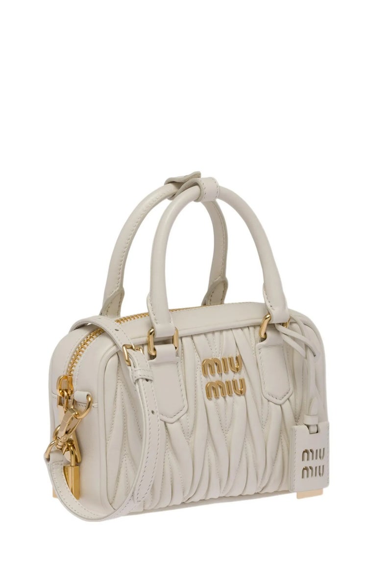 Miu Miu MIU Arcadie Quilted nappa leather bag Top Handbag Shoulder With Crossbody Strap - Image 2