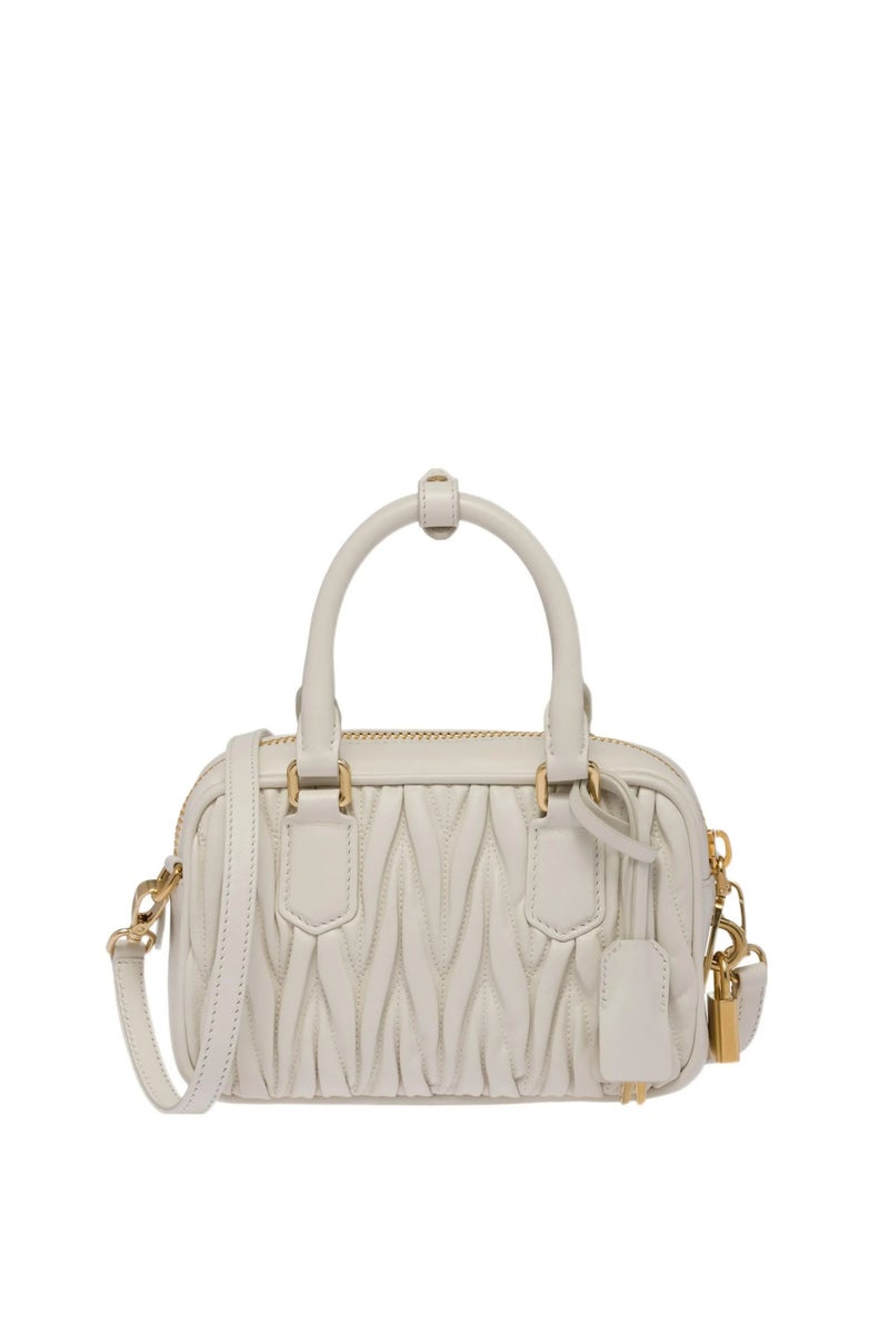 Miu Miu MIU Arcadie Quilted nappa leather bag Top Handbag Shoulder With Crossbody Strap - Image 3