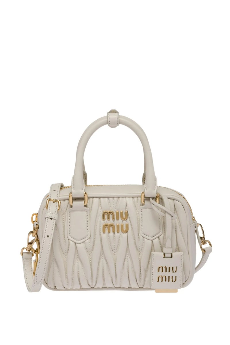Miu Miu MIU Arcadie Quilted nappa leather bag Top Handbag Shoulder With Crossbody Strap - Image 1