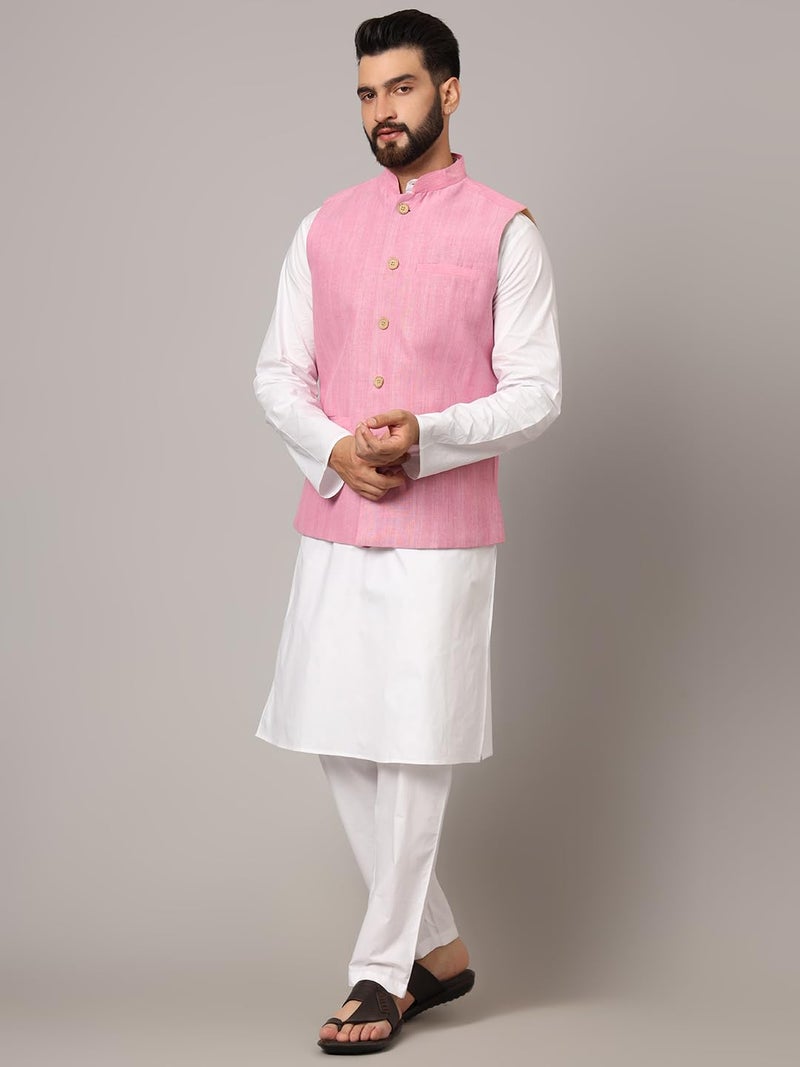 LATEST CHIKAN Men's Nehru Jacket/Waistcoat Sophisticated Ethnic Wear - SARRI-LJ-P-40 - Image 4