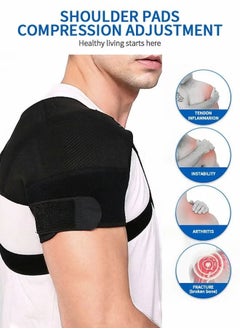 Double Shoulder Support Brace Strap Wrap Neoprene Protector, Recovery Shoulder Brace for Men and Women, Shoulder Stability Support Brace, Adjustable Fit Sleeve Wrap, - pzsku/Z8037CE96BC66662F2CF3Z/45/_/1739088589/e4b8bfe0-1663-4fdd-95cc-6209fe4c1678