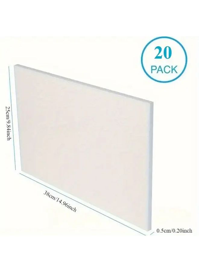 20 Pcs White Craft Foam Blocks Heavy Duty EPS Polystyrene Rectangular Boards Smooth Surface for Painting Gluing Cutting School Projects Sculptures Floral Arrangements Centerpieces Architectural Models - Image 2