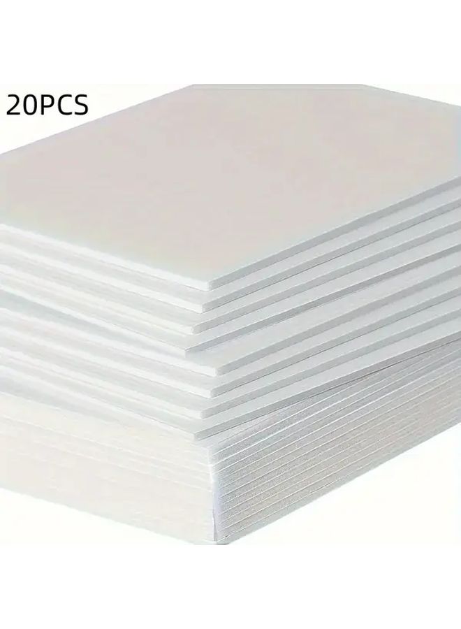 20 Pcs White Craft Foam Blocks Heavy Duty EPS Polystyrene Rectangular Boards Smooth Surface for Painting Gluing Cutting School Projects Sculptures Floral Arrangements Centerpieces Architectural Models - Image 1
