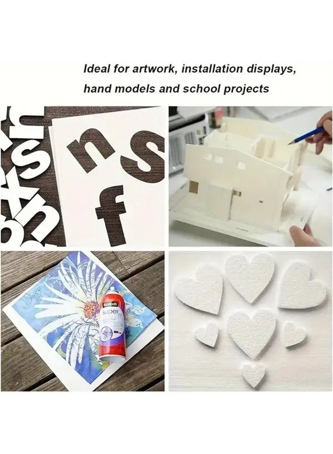 20 Pcs White Craft Foam Blocks Heavy Duty EPS Polystyrene Rectangular Boards Smooth Surface for Painting Gluing Cutting School Projects Sculptures Floral Arrangements Centerpieces Architectural Models - Image 5