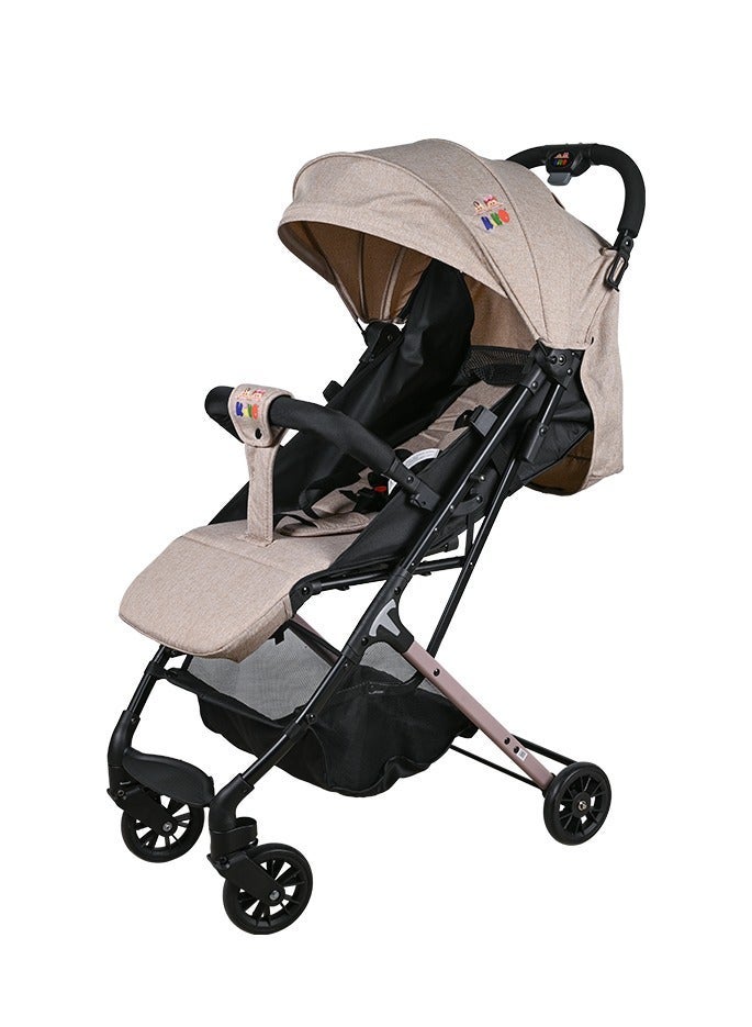 Kiko Travel Light Stroller 4 Wheels, 0 Months +, Beige - Image 1