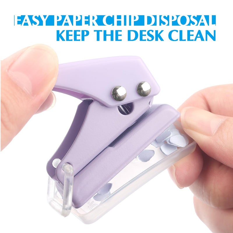 Tamaki 3 PCS Single Hole Puncher, Mini Hole Punch with 6 Sheet Capacity, for ID Cards, Chipboard, Art Project, Crafts Easy Punching - Image 5
