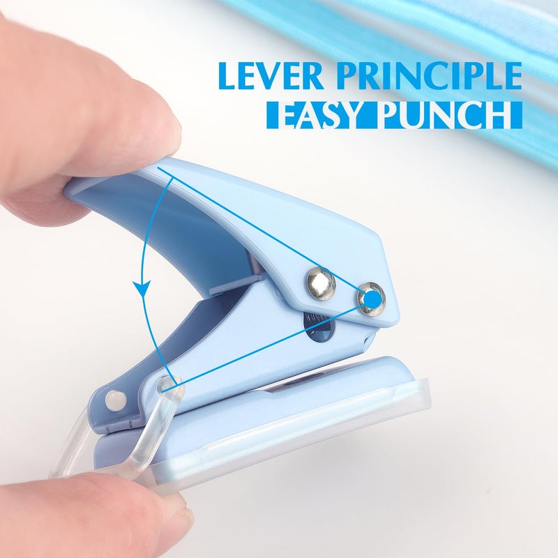 Tamaki 3 PCS Single Hole Puncher, Mini Hole Punch with 6 Sheet Capacity, for ID Cards, Chipboard, Art Project, Crafts Easy Punching - Image 3
