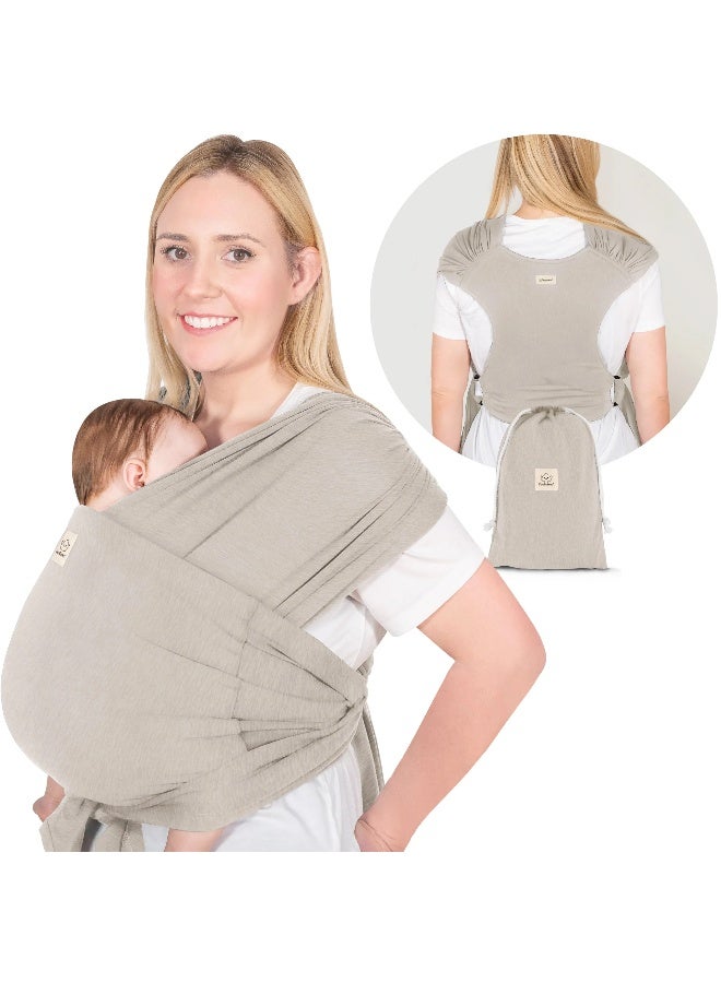KeaBabies D-Lite Baby Wrap Carrier, Ergonomic Babywearing, Newborn Support, Stone Gray - Image 1