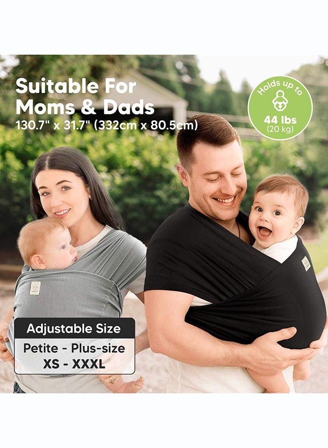 KeaBabies D-Lite Baby Wrap Carrier, Ergonomic Babywearing, Newborn Support, Stone Gray - Image 4