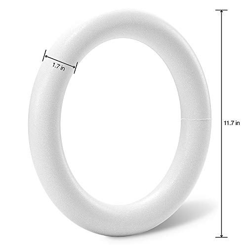 FloraCraft Extruded CraftFōM Wreath 1.7 Inch x 11.7 Inch White - Image 2