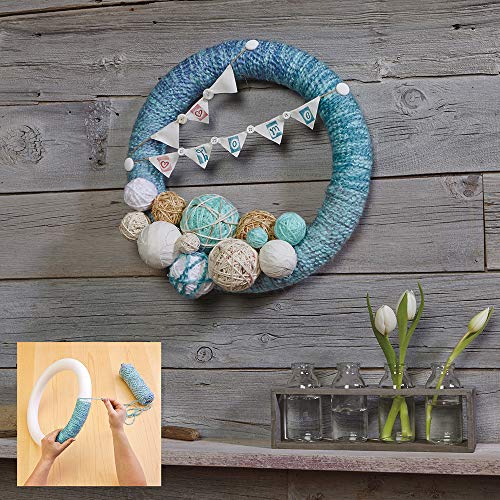 FloraCraft Extruded CraftFōM Wreath 1.7 Inch x 11.7 Inch White - Image 5