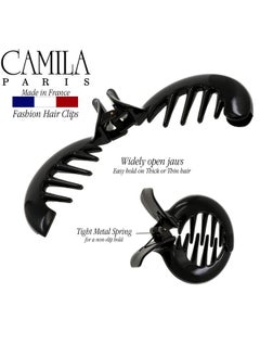 CAMILA Paris Cp3294 French Hair Clip For Women Girls Round Fish Hair Claw Clips Ponytail Holder Fashion Durable And Styling Hair Accessories For Women Strong Hold No Slip Grip Made In France  - Image 5
