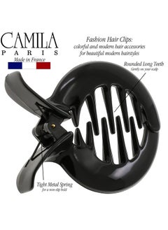 CAMILA Paris Cp3294 French Hair Clip For Women Girls Round Fish Hair Claw Clips Ponytail Holder Fashion Durable And Styling Hair Accessories For Women Strong Hold No Slip Grip Made In France  - Image 4