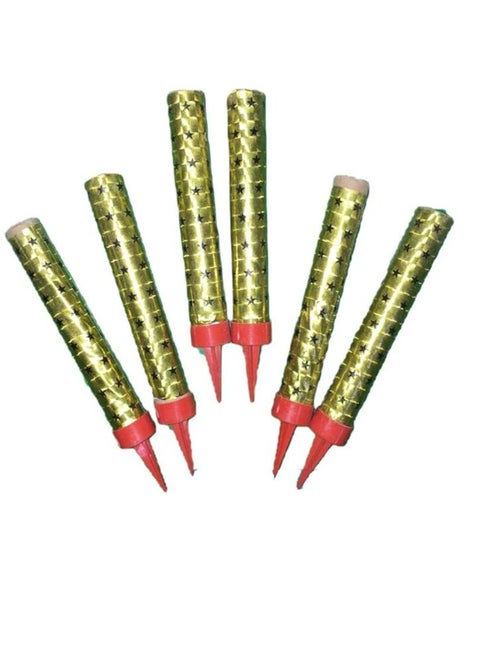 6 Pieces Spark Birthday Cake Candles 10cm - Multi Color