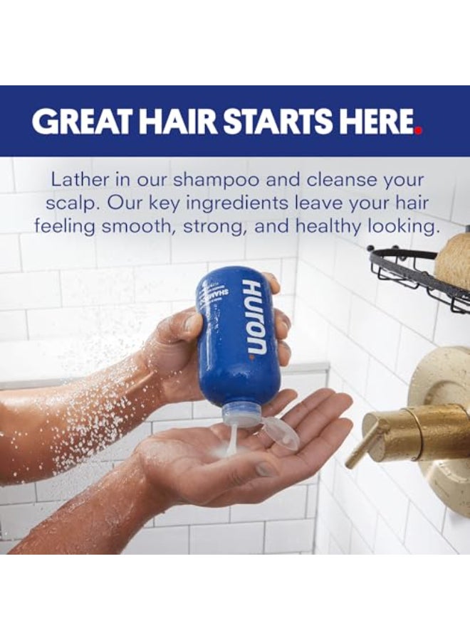 Huron Mens Shampoo Cleansing Hydrating Formula Citrus Fresh Juniper Aromatic Greens Scent Strengthens Hair SulfateFree ParabenFree Argan Oil Aloe Peppermint 117 Fl Oz - Image 4