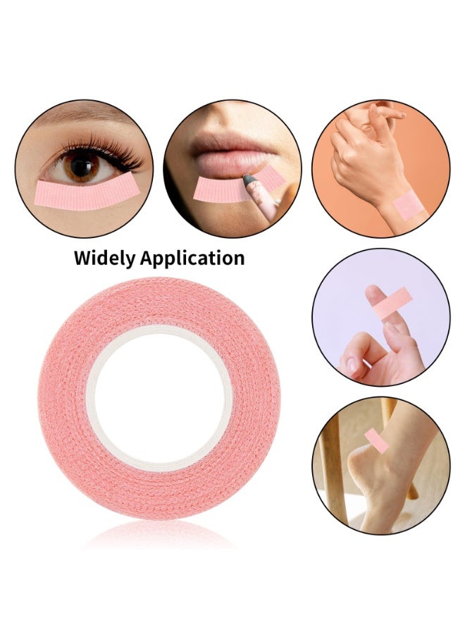 8 Rolls Pink Lash Tape 9m/10 Yard - Breathable Fabric Adhesive Eyelash Extension Tape for Makeup and Supplies - Image 3